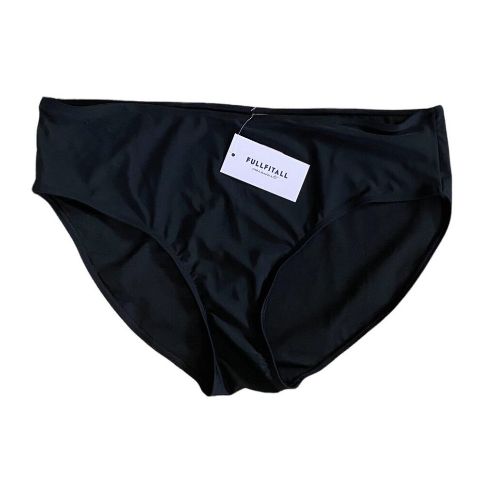 FULLFITALL Womens Staple Piece Black Bikini Bottoms Plus Size‎ 24 NWT Swim Beach